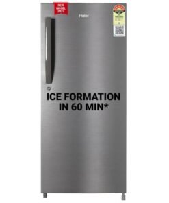 Haier 190 L Direct Cool Single Door 5 Star Refrigerator (Dazzle steel, HED-205DS-P)