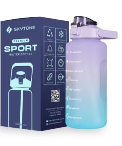 SKYTONE® Water Bottle For Office, Gym, Travel, Sports Leakproof 2 Liter Bottle With BPA-Free Plastic Included Silicone Pipe