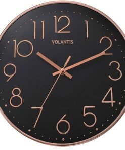 VOLANTIS 12 Inch Modern Plastic Stylish Non Ticking Silent Analog Wall Clock