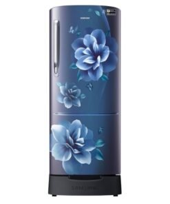 SAMSUNG 183 L, 3 Star, Digital Inverter, Direct-Cool Single Door Refrigerator (RR20D1823UZ/HL, Midnight Blossom Blue, Base Stand Drawer)