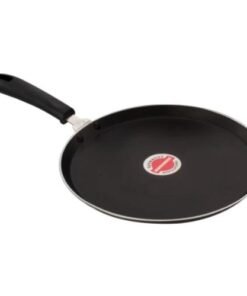 Sowbaghya Non Stick Fry Pan with Stainlees Steel Lid Fry Pan 20 cm diameter with Lid 2 L capacity (Aluminium, Non-stick)