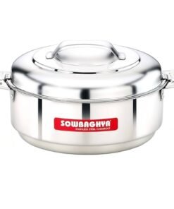 SOWBAGHYA Stainless Steel Solid Casserole - 2500 ml, Silver Silver Stainless Steel Solid Casserole